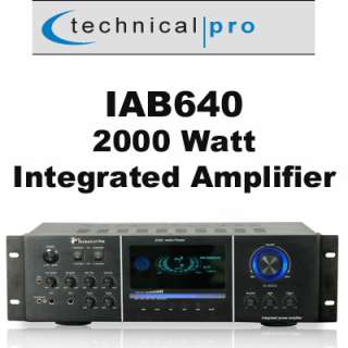 Technical Pro IAB640 2000 Watt Integrated Amplifier New  