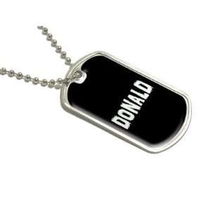  Donald   Name Military Dog Tag Luggage Keychain 