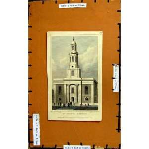   1827 View St. Johns Church Hoxton Architecture Print