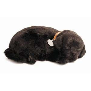  Perfect Petzzz Huggable Breathing Puppy Dog Pet Bed Black 