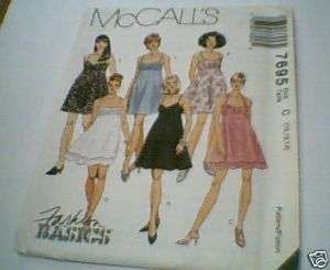 McCALLS PATTERN NO.7695 MISSES DRESSES  