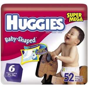 Huggies Diapers with Gigglastic Waistband, Size 6 (over 35 lb), Super 
