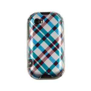   Cover Case Blue Plaid For Microsoft Kin Two Cell Phones & Accessories