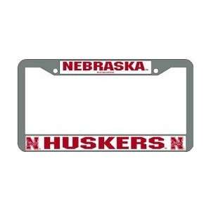  Nebraska Huskers Chrome License Plate Frame Sports 