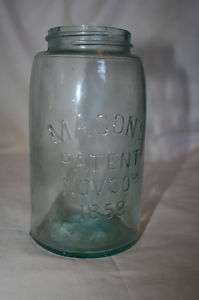 1858 Masons Patent Nov 30th 1858 Jar  