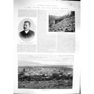 1892 RAILWAY MEXICO OAXACA DIAZ TOMELLIN CATHEDRAL