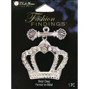   Findings   Metal Jewelry Clasp   Fancy Crown   Silver Arts, Crafts