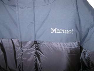BNWT 2011 Marmot 8000M 800 Fill Goose Down Black Parka XL Lifetime 