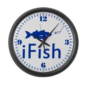  Large Wall Clock iFish Fishing Fisherman 