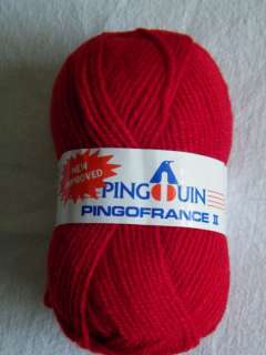 Col 257 Pengoin Wool Yarn Pingofrance Barn Red 3419  