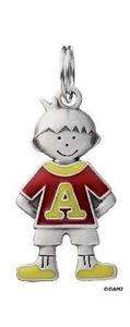 Boy Child Shaped Initial Charms Letters A thru L  