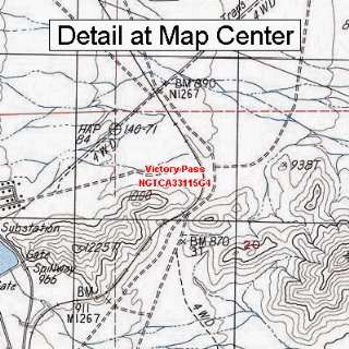  USGS Topographic Quadrangle Map   Victory Pass, California 