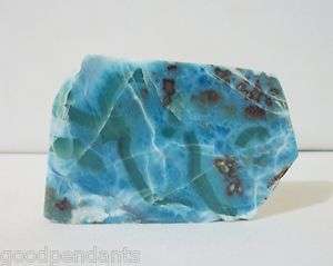   DOMINICAN AA FREE SHAPED ROUGH MARBLED LARIMAR SLAB COLLECTION JEWELRY