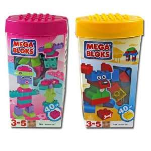   Mega Blocks Mini Tote 40pc Lego Megablocks (Assorted Style) Toys