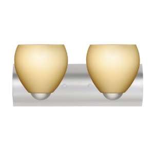   Two Light Incandescent Bathroom Fixture with Satin N
