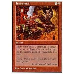    Magic the Gathering   Incinerate   Fifth Edition Toys & Games