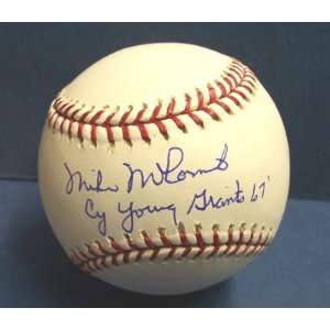  Mike McCormick Autographed Baseball