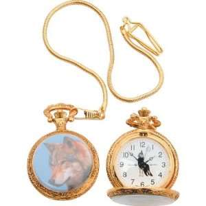  Infinity Pocket Watches 23 Wolf Pocket Watch with White 