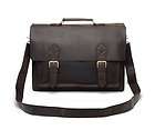 Vintage Style Leather Briefcase Messenger Bag Laptop Case Attache 