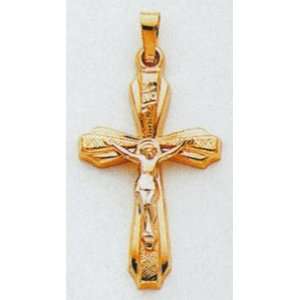  Two tone INRI Crucifix   XR741 Jewelry