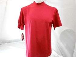New Mens Ping Dry Fiber SS Golf Mock Non Logo Red US Size Small 