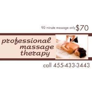  3x6 Vinyl Banner   Professional Massage Therapy 