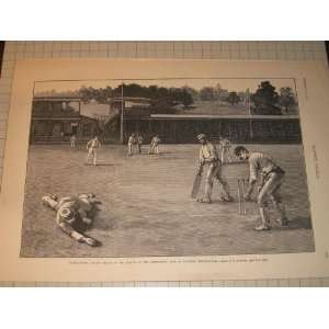  1886 HW Engraving International Cricket Match at Nicetown 