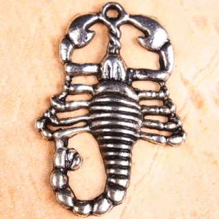 30x43mm Tibetan Silver Scorpion Charms Pendants (5pcs)  