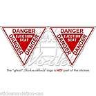 DANGER Ejection Seat USAF USMC LowVis 3,6 Stickers x2