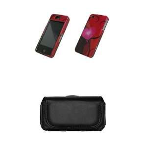   Leather Case Side Pouch for Apple Iphone 4 Cell Phones & Accessories