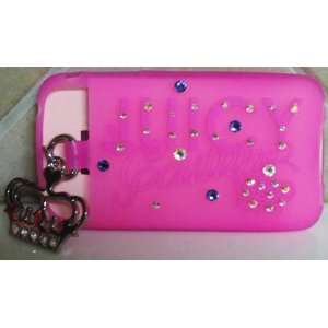  Juicy Couture Pink Silicone Iphone 3g Cases with Swarovski 
