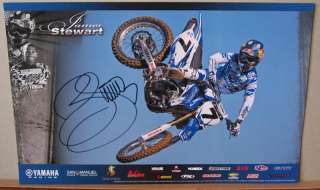 JAMES BUBBA STEWART*SIGNED*AUTOGRAPHED*POSTER*YAMAHA*#7*PROOF 