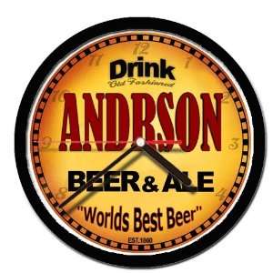  ANDRSON beer and ale wall clock 