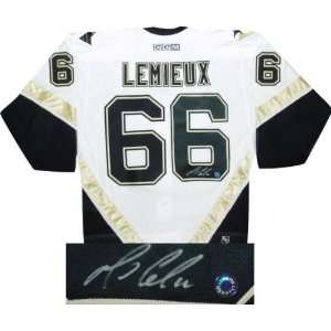 Mario Lemieux Pittsburgh Penguins Autographed Authentic White Jersey 