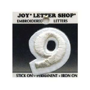  Joy Letter Shop Iron On White 9 (6 Pack)