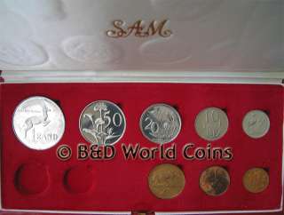   AFRICA 8 COINS PROOF SET .39oz SILVER 1 RAND BOX LOW MINT7,000 SETS