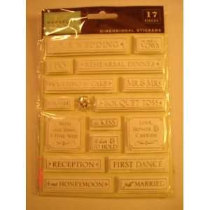 Marcella By K Wedding Events Dimensional Stickers Scrapbook New Sealed