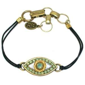 Michal Golan 24k Gold Plated and Silver Evil Eye Bracelet with Pacific 