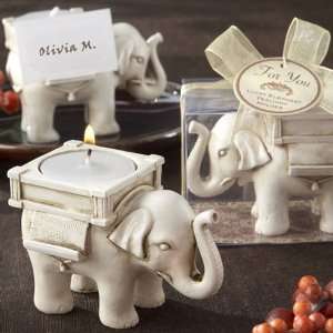  Antique Ivory Elephant Tea Light Holder Health & Personal 