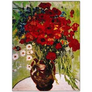  Trademar Art Vincent van Gogh Daisies and Poppies Canvas 