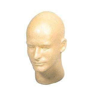  Male Styrofoam Head with Face, 12