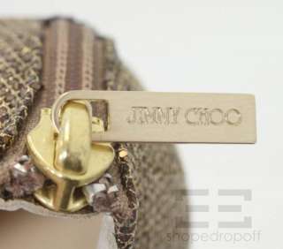 Jimmy Choo Bronze Glitter Back Zip 247 Private Heels Size 37.5 NEW 