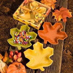 Wedding Favors Autumn Magic Collection leaf candy dishes 