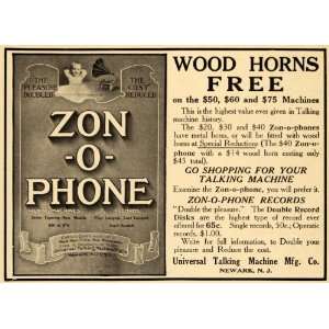  1909 Ad Universal Talking Machine Mfg. Co. Zon O Phone 