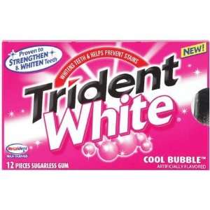 Trident White Cool Bubble Sugarless Gum   12 Pack  Grocery 