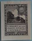 Bookplate Of Library Of The Ohio State University By T. E. French