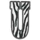 ZEBRA PRINT LETTER Embroidered Iron on Patch