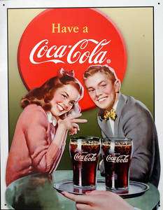 Vintage Retro Tin Sign Coca Cola Have A  