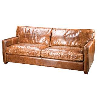   Larkin 3 seater sofa vintage cigar leather CCAR 25 spectacular  