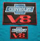 Lot CHEVROLET V8 Easy Iron On BACK 8 X 5 & Patches FREE SHIP 